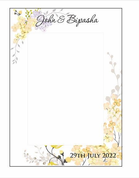 Yellow Floral – A1 Personalised Selfie Board
