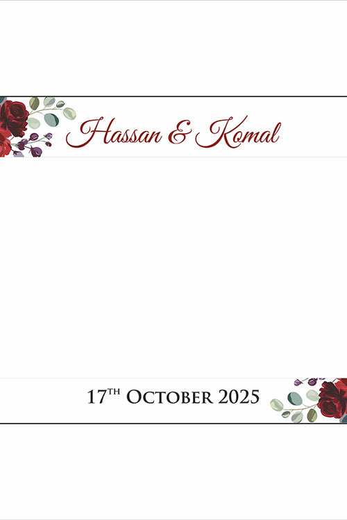 Load image into Gallery viewer, Maroon Floral Wreath – A1 Personalised Selfie Board
