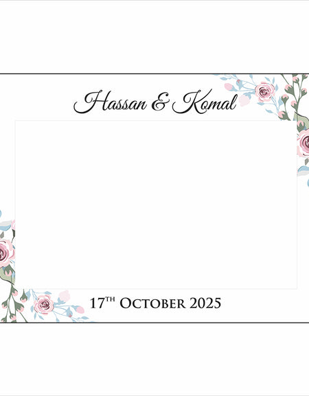 Pastel Floral Wreath – A1 Personalised Selfie Board