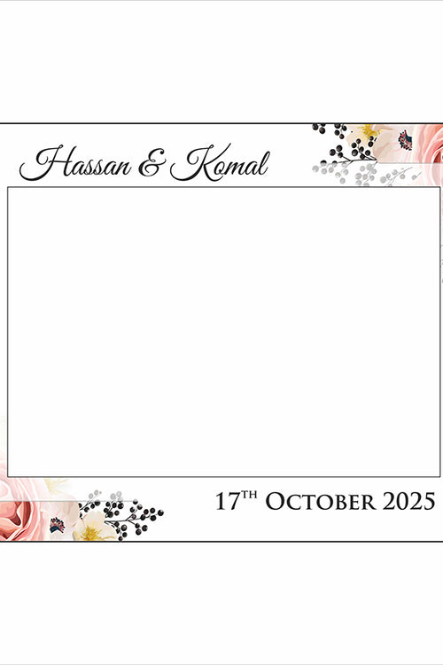 Load image into Gallery viewer, Peach Black Floral – A1 Personalised Selfie Board
