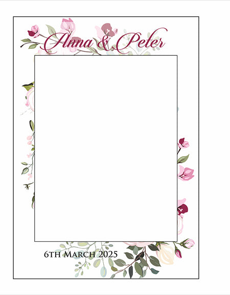 Purple Green Floral  – A1 Personalised Selfie Board