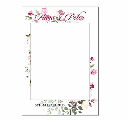 Purple Green Floral  – A1 Personalised Selfie Board