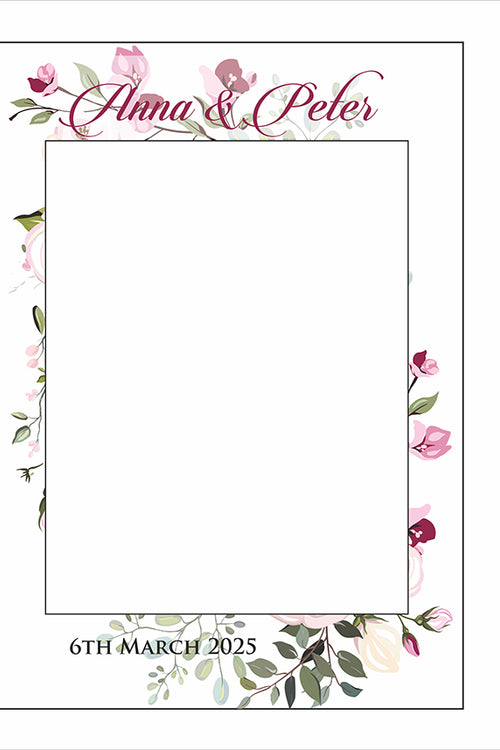 Load image into Gallery viewer, Purple Green Floral  – A1 Personalised Selfie Board
