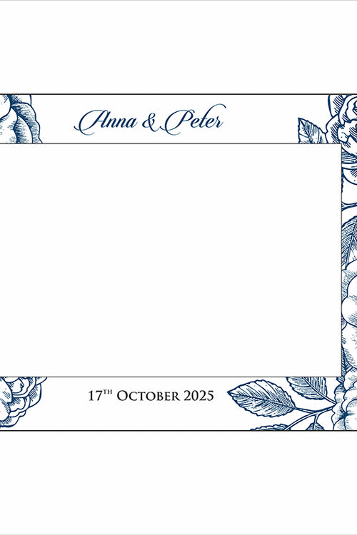 Load image into Gallery viewer, Blue Floral – A1 Personalised Selfie Board
