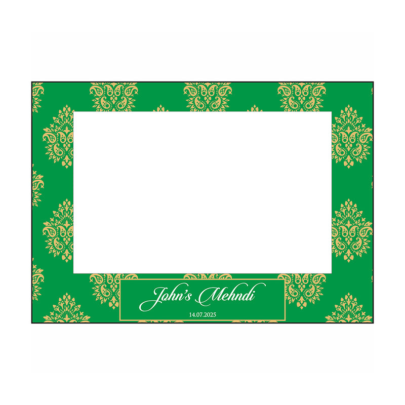 Green Gold Damask – A1 Personalised Selfie Board
