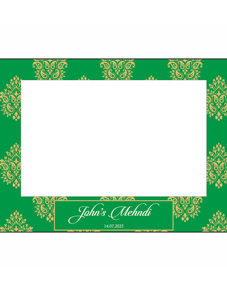 Green Gold Damask – A1 Personalised Selfie Board