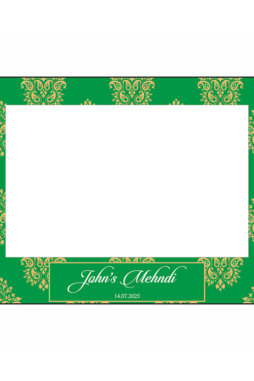Load image into Gallery viewer, Green Gold Damask – A1 Personalised Selfie Board
