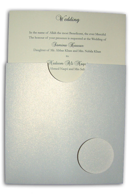 Load image into Gallery viewer, ABC 412 Silver pearlised pocket party invitations
