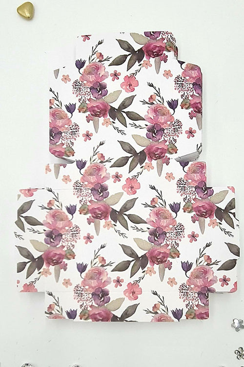 Load image into Gallery viewer, Floral Print SQR 401 Printed Square Favour Box
