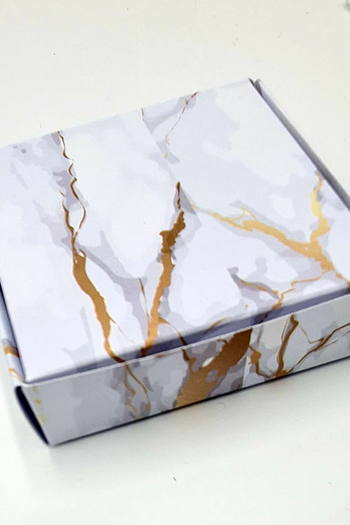 Load image into Gallery viewer, White Marble Print SQR 405 Printed Square Favour Box
