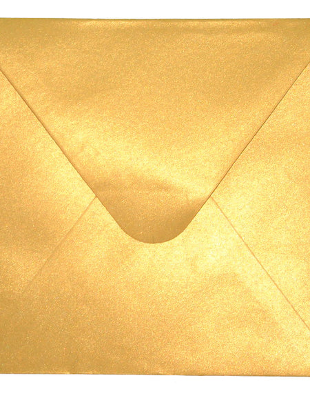 E8 Orange Gold (PM40-02) Old Gold Pearlescent Square Envelopes – 155mm x 155mm | Shimmer Finish for Invitations, Awards & Special Presentations