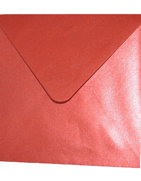 Maroon shimmer envelope 155mm x 155mm square for wedding invitations