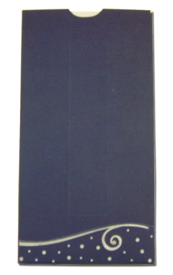 T016 Navy blue pocket sleeve party invitation