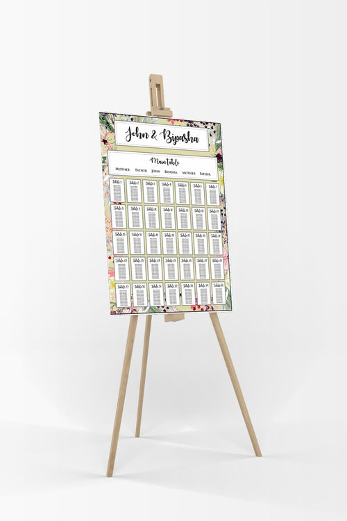 Load image into Gallery viewer, Lime Green Border – A1 Table Plan
