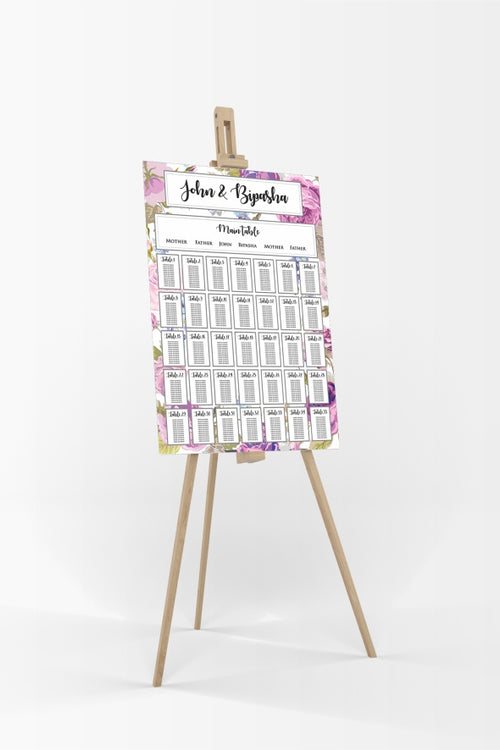 Load image into Gallery viewer, Purple Border – A1 Table Plan
