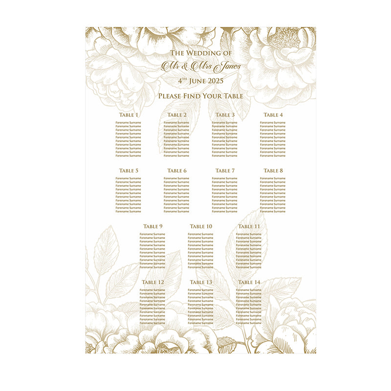 Gold Rose – A1 Table Plan