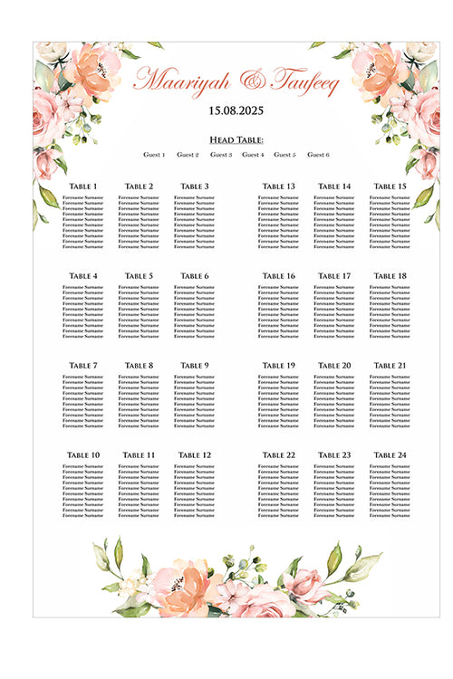 Load image into Gallery viewer, 1105 – A1 Table Plan
