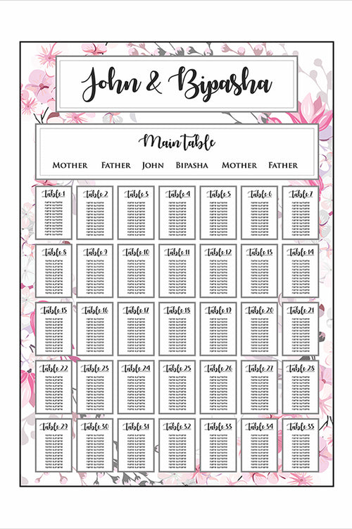 Load image into Gallery viewer, Cherry Blossom  – A1 Table Plan
