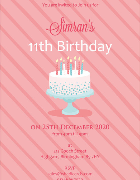 NZ 335 Birthday Invitation