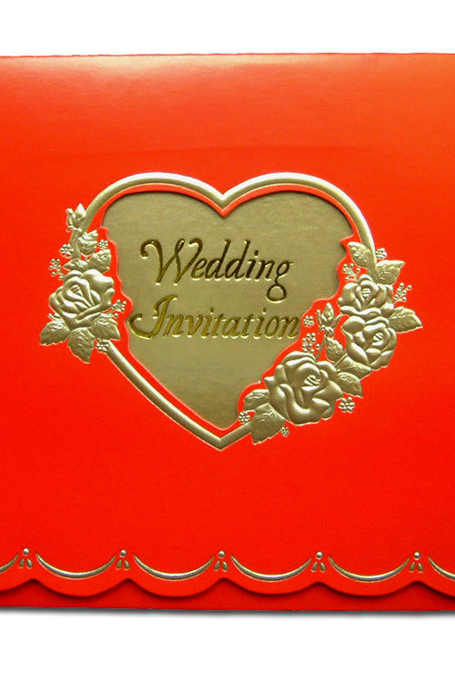 Load image into Gallery viewer, W020K01 Cherry red heart flowers wedding invitations
