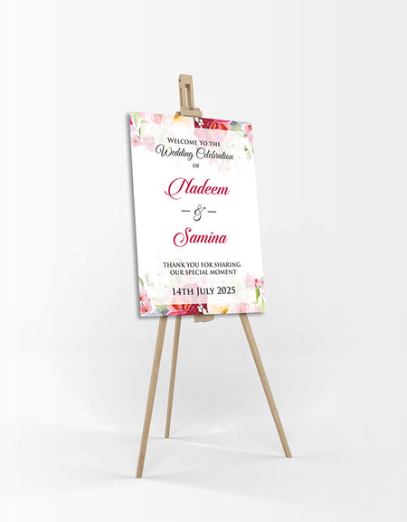 Watercolour Floral – A1 Mounted Welcome Poster