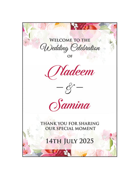 Watercolour Floral – A1 Mounted Welcome Poster