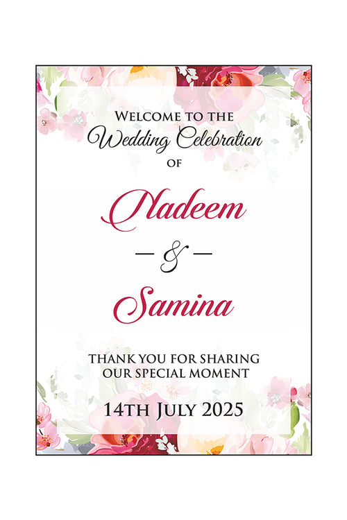 Load image into Gallery viewer, Watercolour Floral – A1 Mounted Welcome Poster
