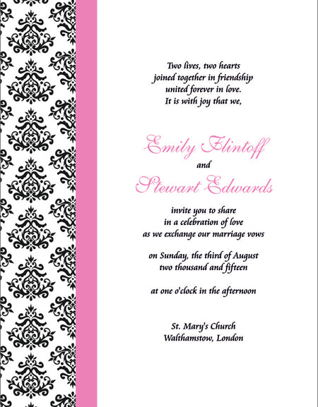 WD 103 Wedding Invitation
