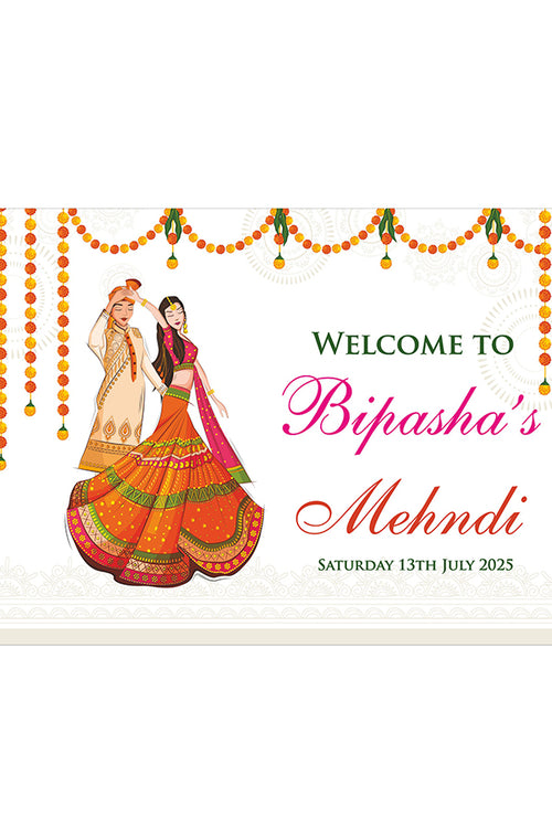 Load image into Gallery viewer, Mehndi Party 301 – A1 Mounted Welcome Poster
