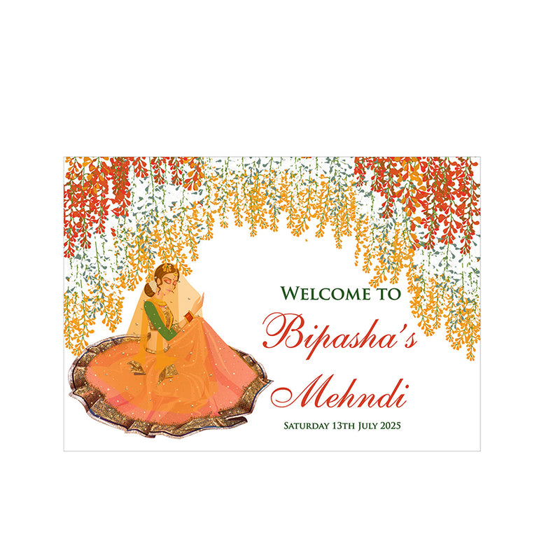Mehndi Party 303 – A1 Mounted Welcome Poster