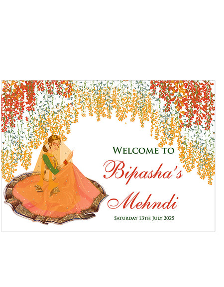 Mehndi Party 303 – A1 Mounted Welcome Poster