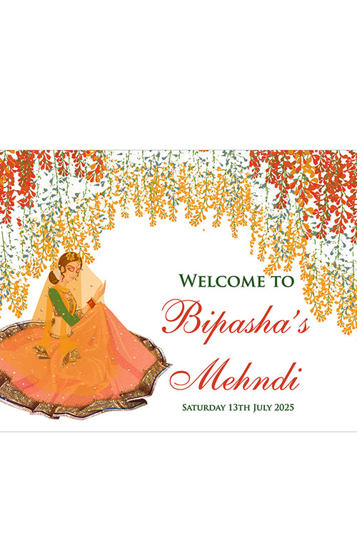 Load image into Gallery viewer, Mehndi Party 303 – A1 Mounted Welcome Poster

