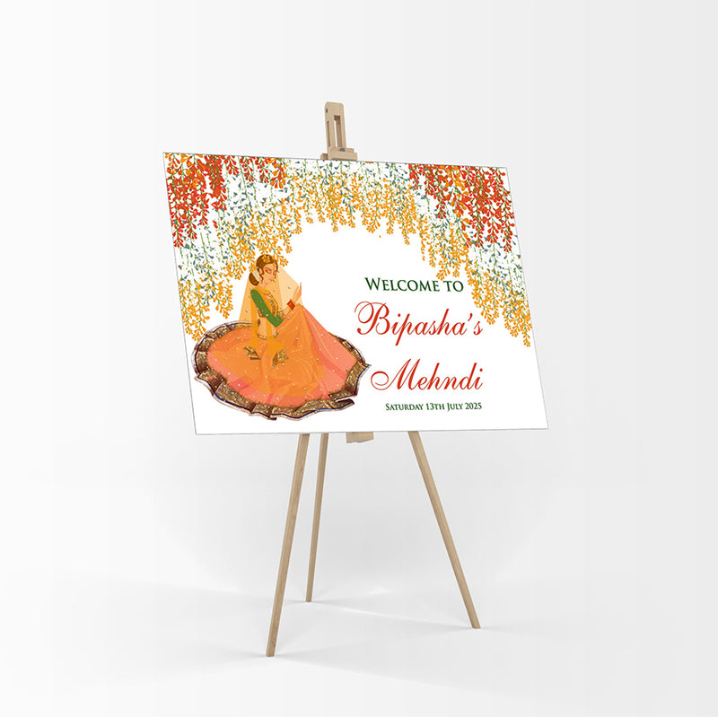 Mehndi Party 303 – A1 Mounted Welcome Poster