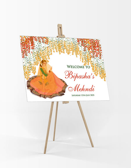 Mehndi Party 303 – A1 Mounted Welcome Poster