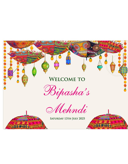 Mehndi Party 318 – A1 Mounted Welcome Poster