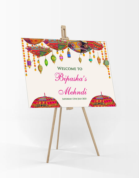 Mehndi Party 318 – A1 Mounted Welcome Poster
