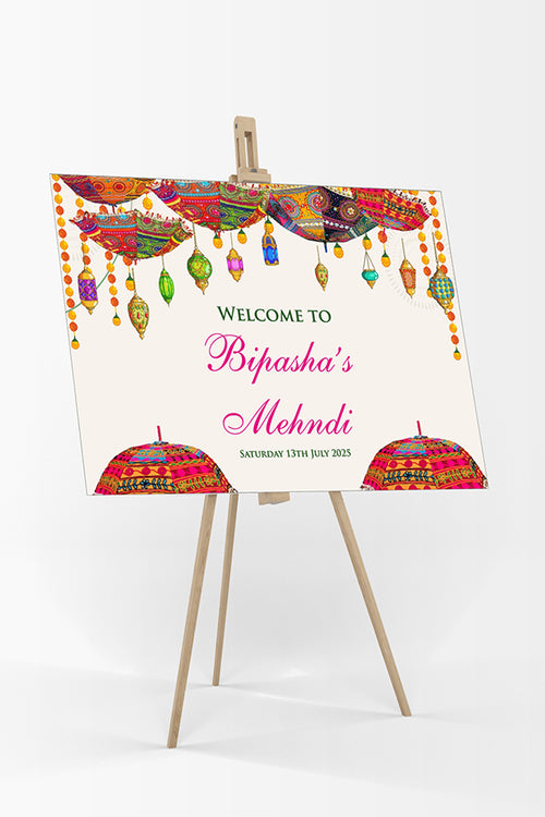 Load image into Gallery viewer, Mehndi Party 318 – A1 Mounted Welcome Poster
