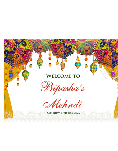 Mehndi Party 322 – A1 Mounted Welcome Poster