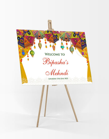 Mehndi Party 322 – A1 Mounted Welcome Poster