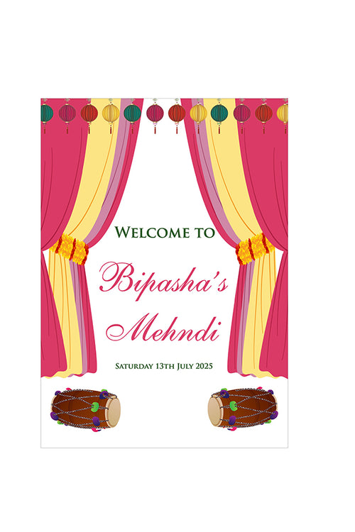 Load image into Gallery viewer, Mehndi Party 323 – A1 Mounted Welcome Poster
