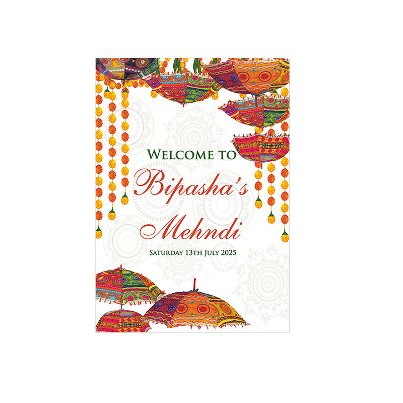 Mehndi Party 326 – A1 Mounted Welcome Poster