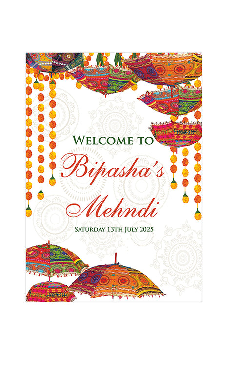 Load image into Gallery viewer, Mehndi Party 326 – A1 Mounted Welcome Poster
