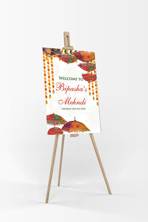 Load image into Gallery viewer, Mehndi Party 326 – A1 Mounted Welcome Poster
