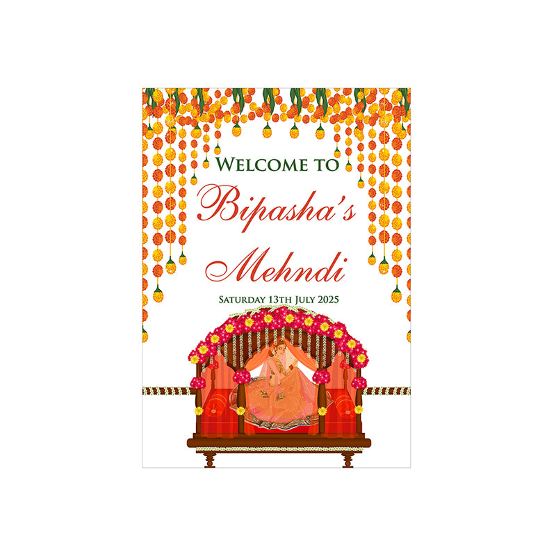 Mehndi Party 327 – A1 Mounted Welcome Poster
