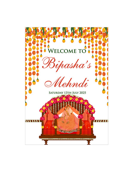 Mehndi Party 327 – A1 Mounted Welcome Poster