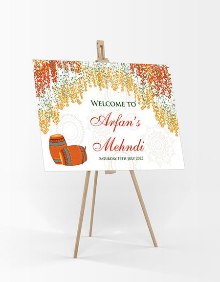 Mehndi Party 328 – A1 Mounted Welcome Poster