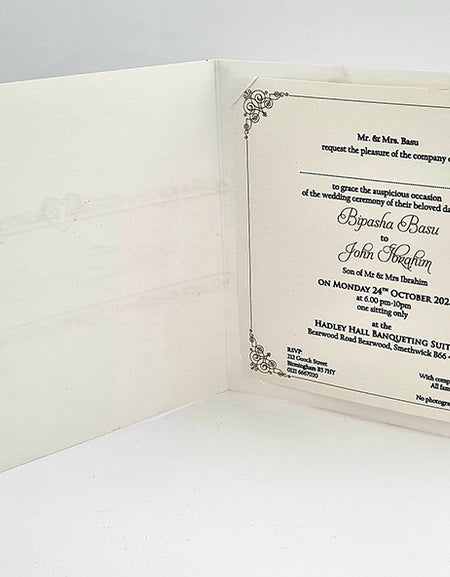 WGM 1515 White Wedding Invitation