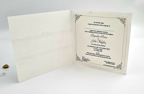 Load image into Gallery viewer, WGM 1515 White Wedding Invitation
