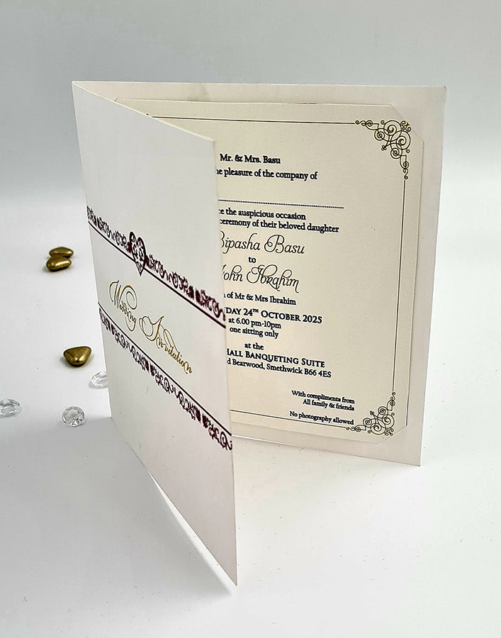 WGM 1515 White Wedding Invitation