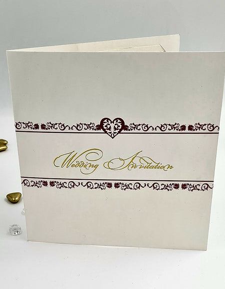 WGM 1515 White Wedding Invitation